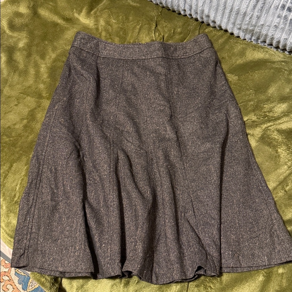 LOFT Charcoal Tweed Skirt